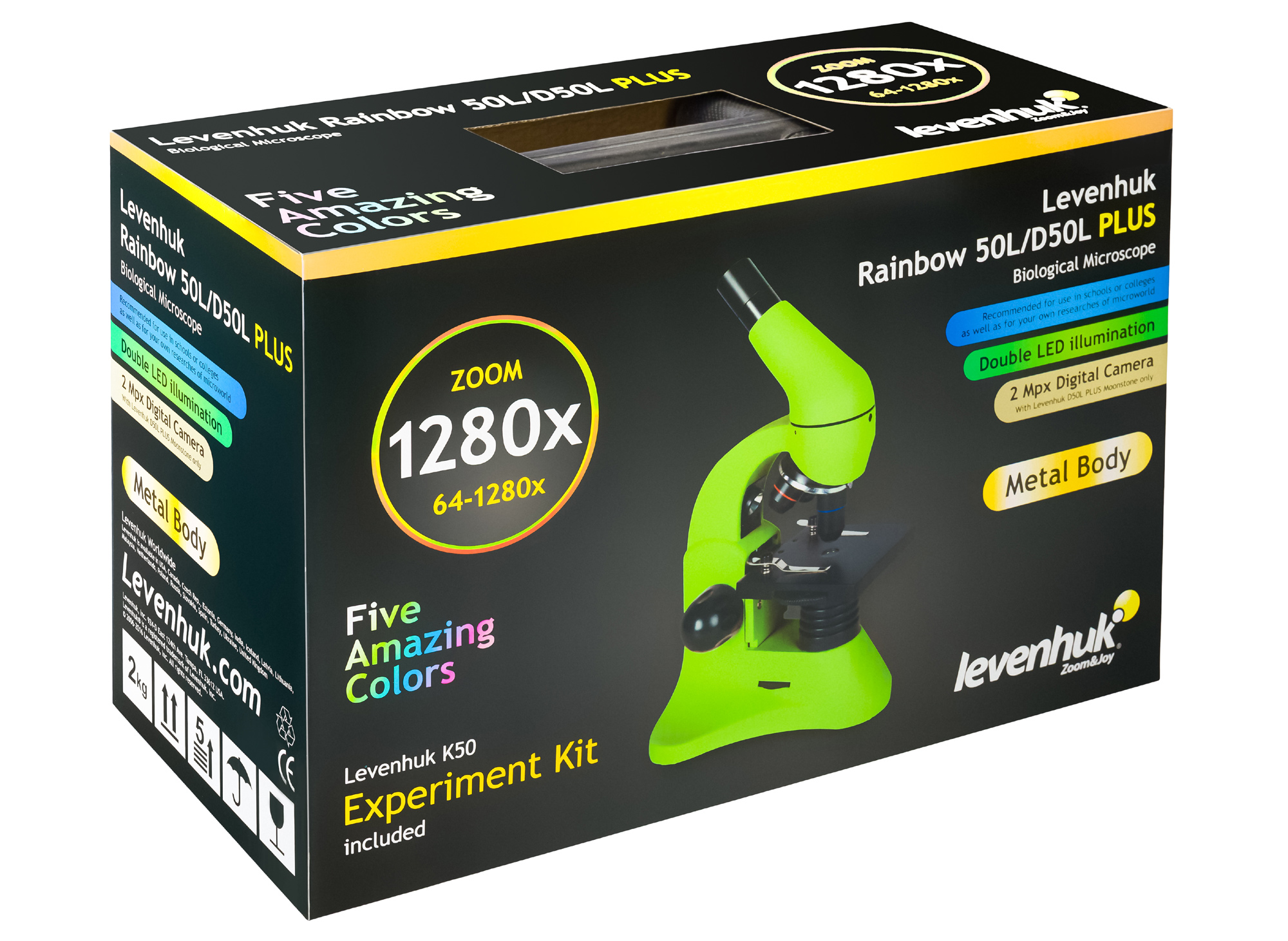 Mikroskop Levenhuk Rainbow 50L PLUS, 64 - 1280  - 5