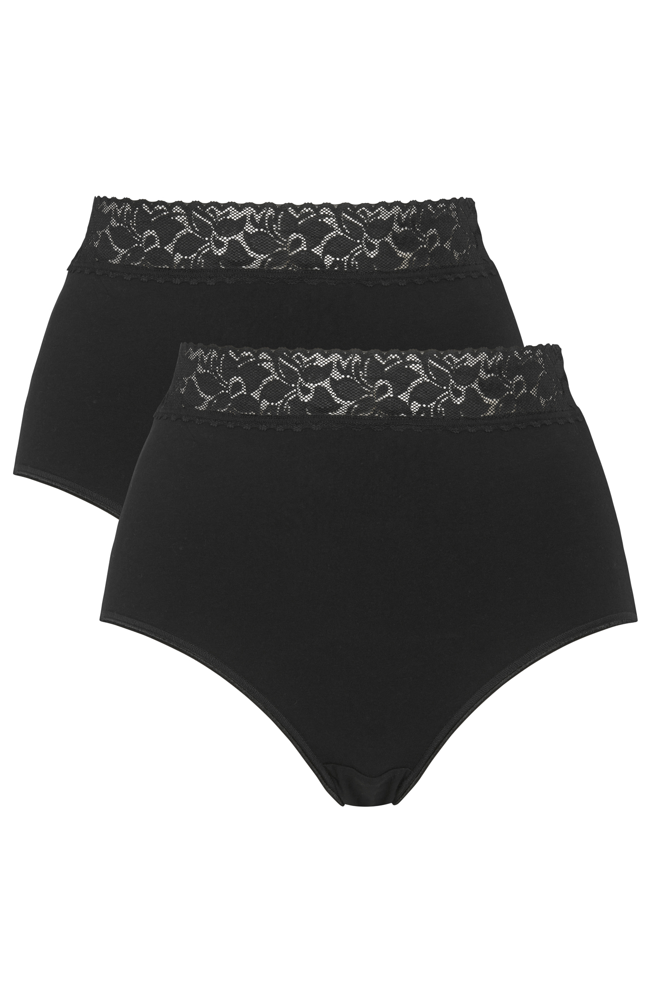 Damella 11345-000 2-pack Maxi Briefs Black