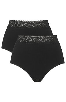 Damella 11345-000 2-pack Maxi Briefs Black