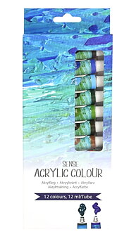 Akrylfärgset 12x12 ml