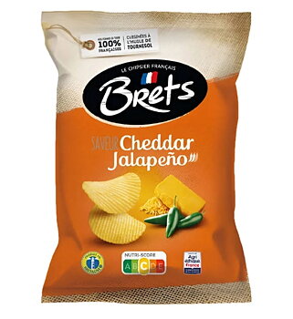 Brets Chips Cheddar & Jalapeño, 125 g