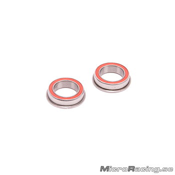 SCHUMACHER - 5x12x4mm Bearing, Red Rubber Sealed Flanged, 2pcs