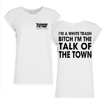 THUNDERMOTHER - T-SHIRT LADIES, WHITE TRASH BITCH
