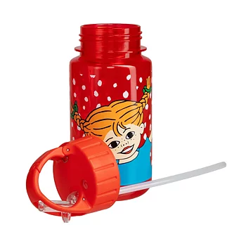Pippi Longstocking Speckled Bottle Red 3,5 dl