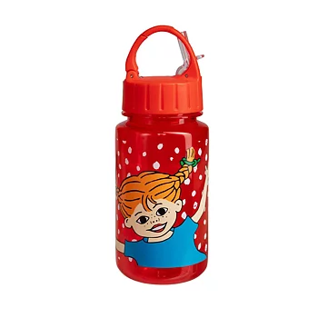 Pippi Longstocking Speckled Bottle Red 3,5 dl