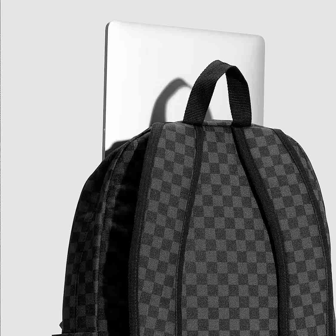 Vans - Old Skool Check Backpack Grey/Black - 5