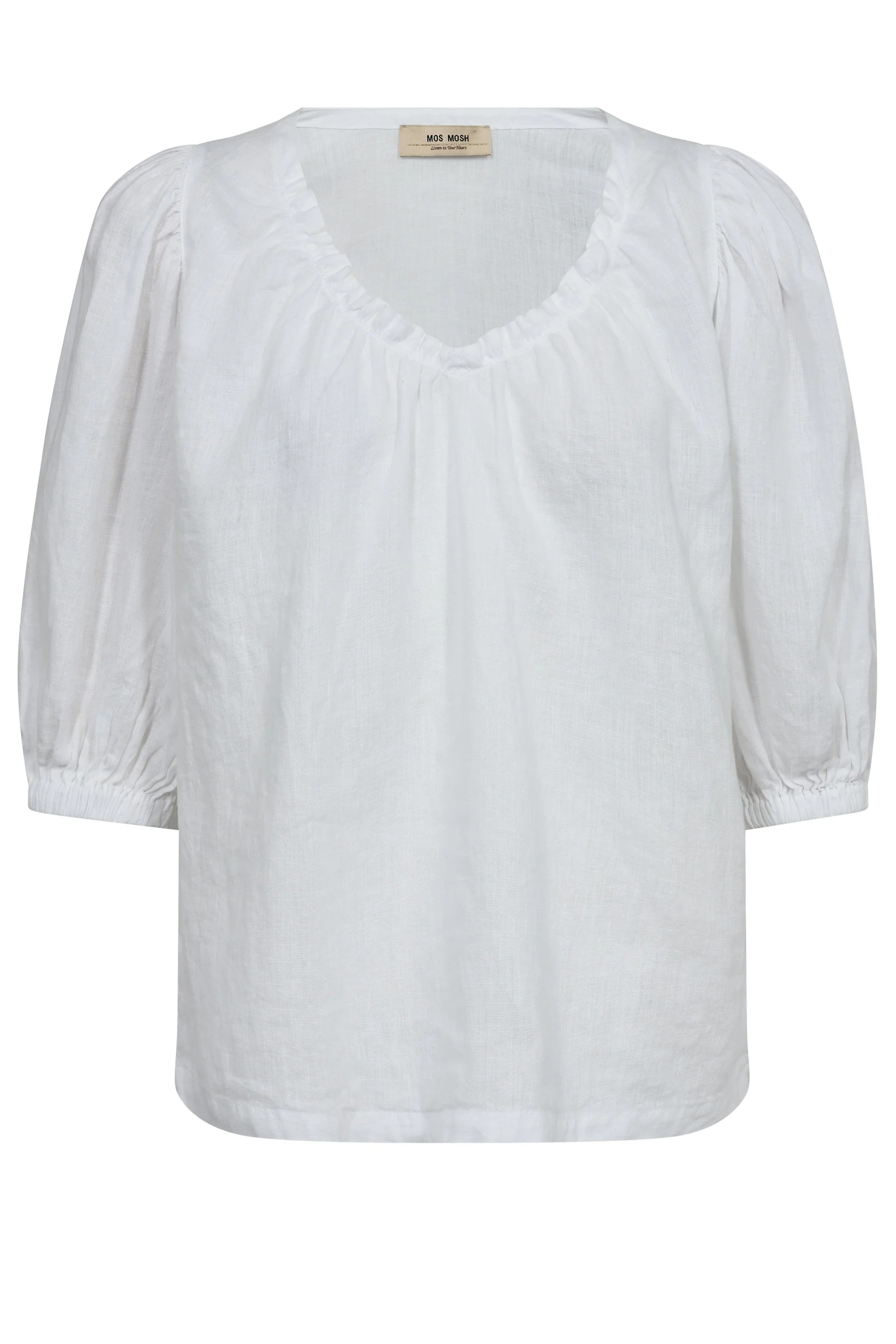 MMTaissa Linen Blouse - White - Mos Mosh - 3