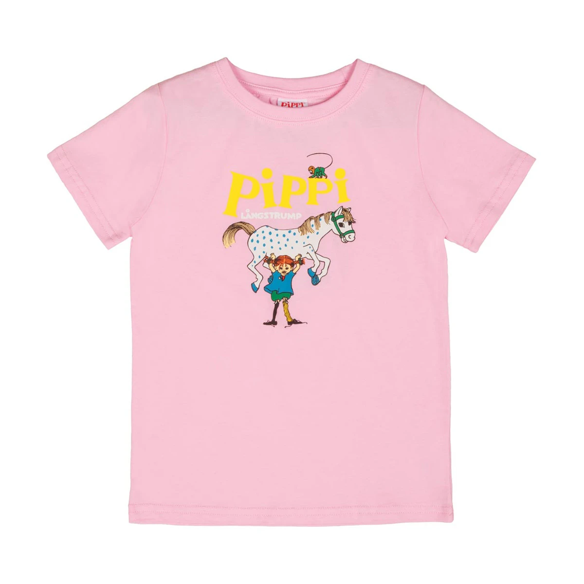 T-shirt Pippi Långstrump - Pippi logo, rosa 98/104