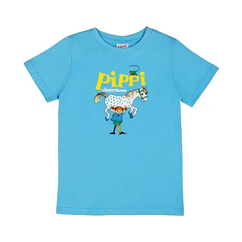 Pippi Longstocking Pippi Logo T-Shirt Blue 86/92