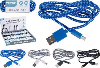 Laddkabel 1m USB-A till USB-C