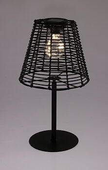 Sollcellslampa svart 20x20x33cm