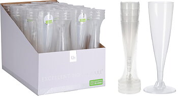 Champagneglas plast 4st 130ml