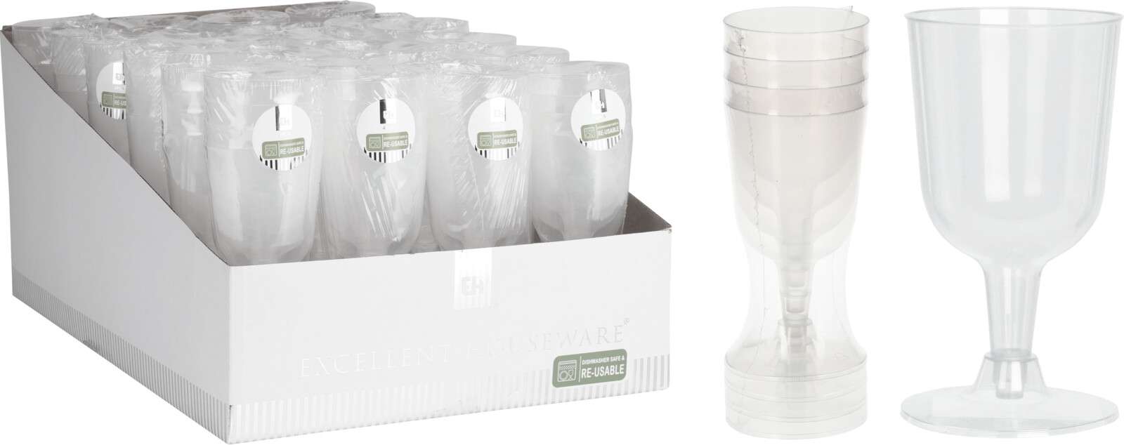Plastvinglas 160ml 4st