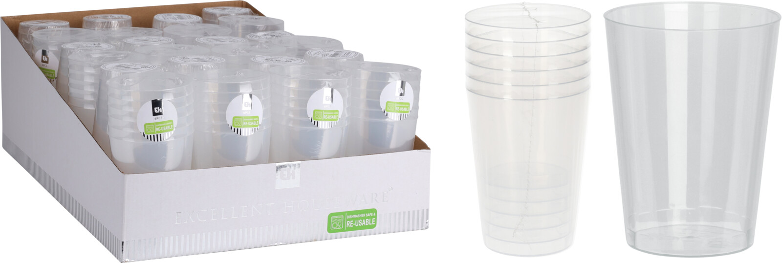 Plastglas 280ml 6st