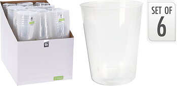 Plastglas 500ml 6st