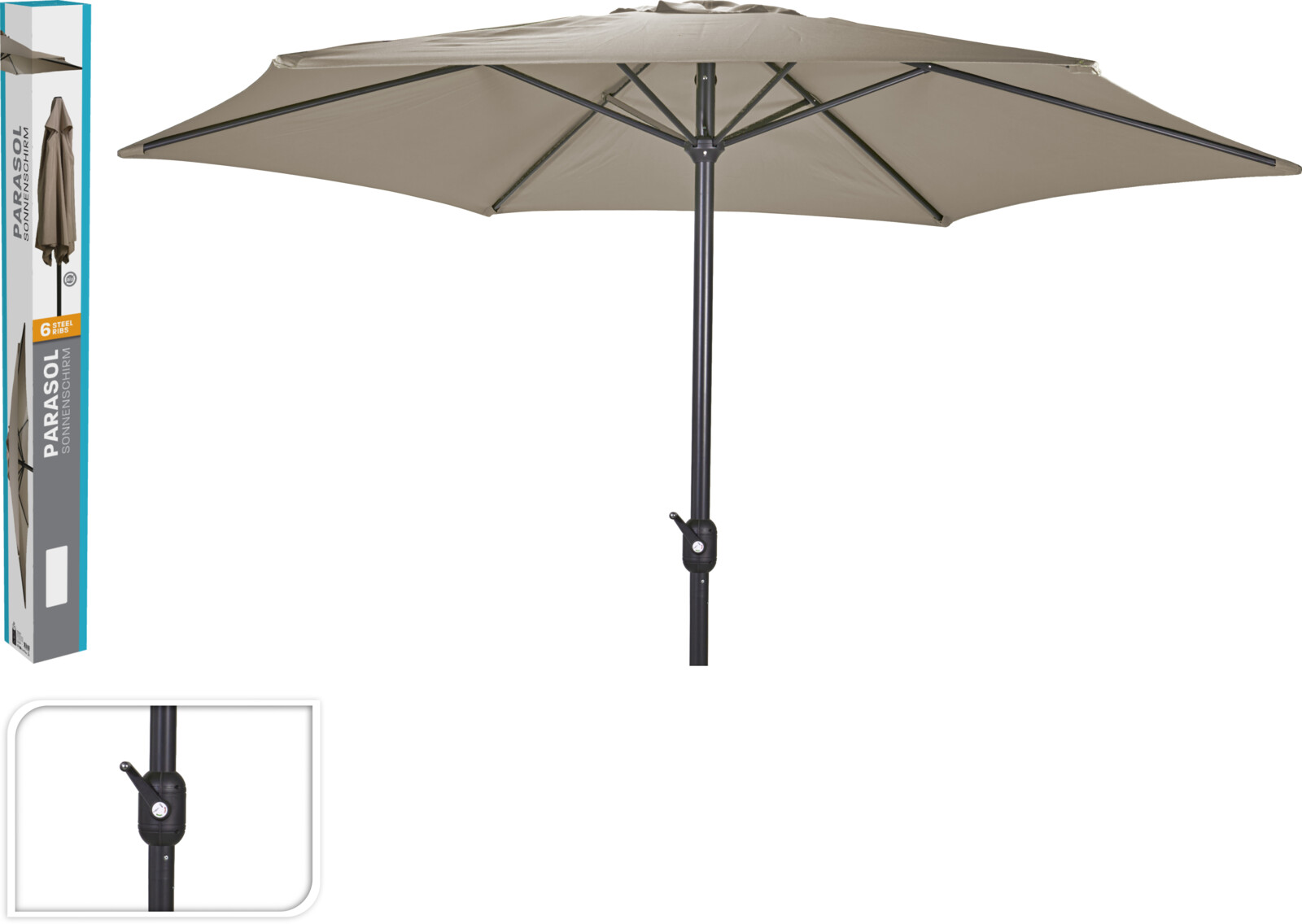 Parasol 3m taupe