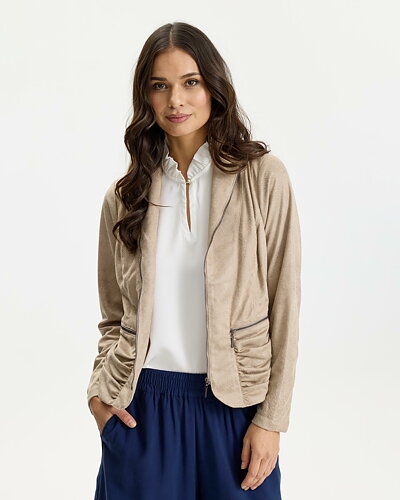 Kavaj/jacka Betty med dragkedja beige