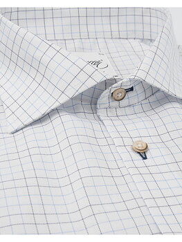 Skjorta vit med små rutor