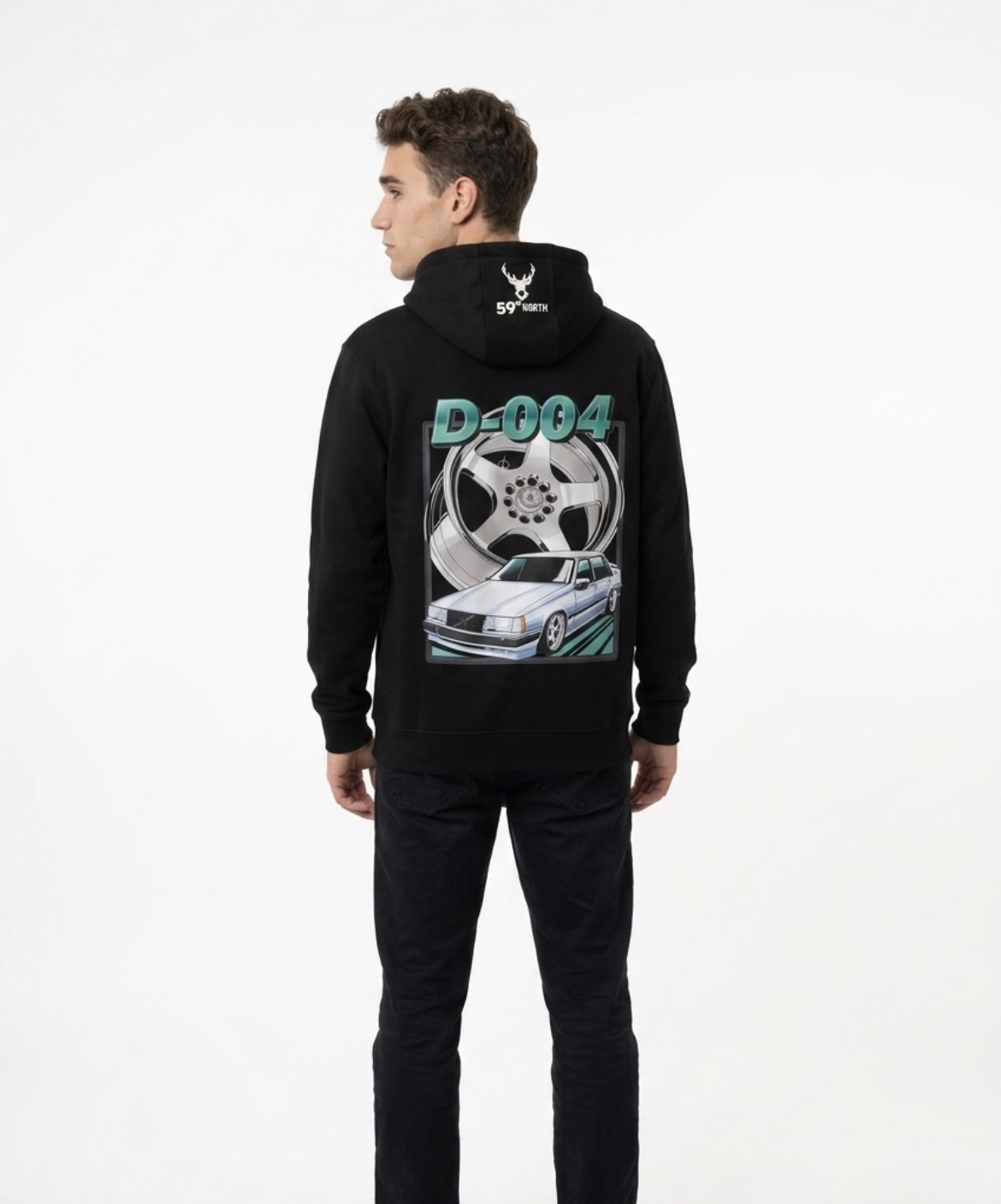 59°North Wheels Hoodie "D-004" svart