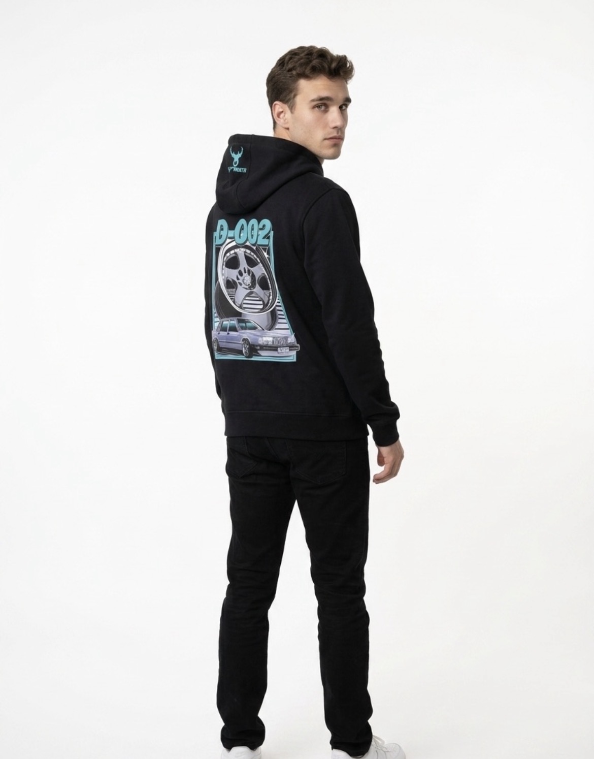 59°North Wheels Hoodie "D-002" svart