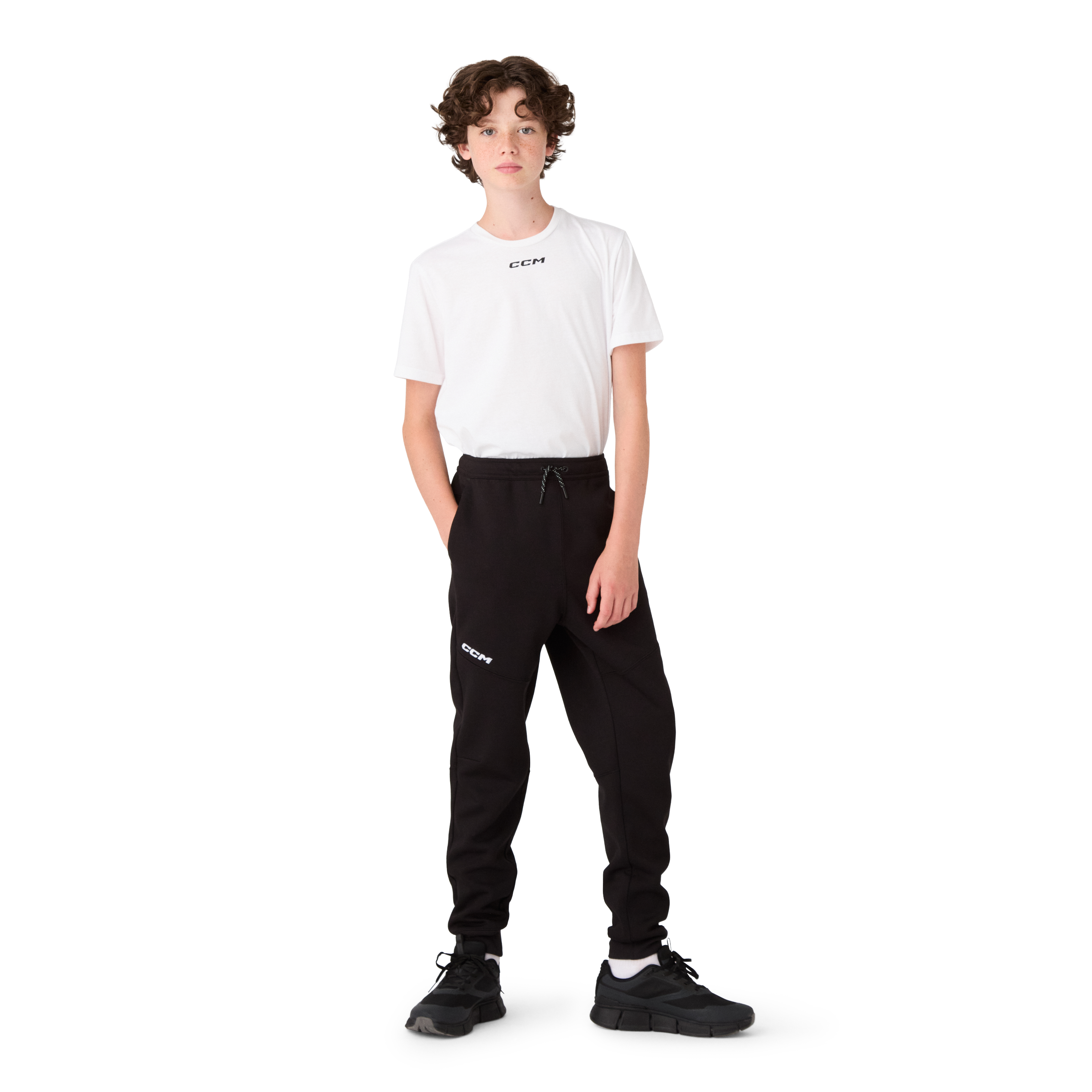 CCM Tech Fleece Cuffed Jogger Jr Collegebyxor (Gik) - 3