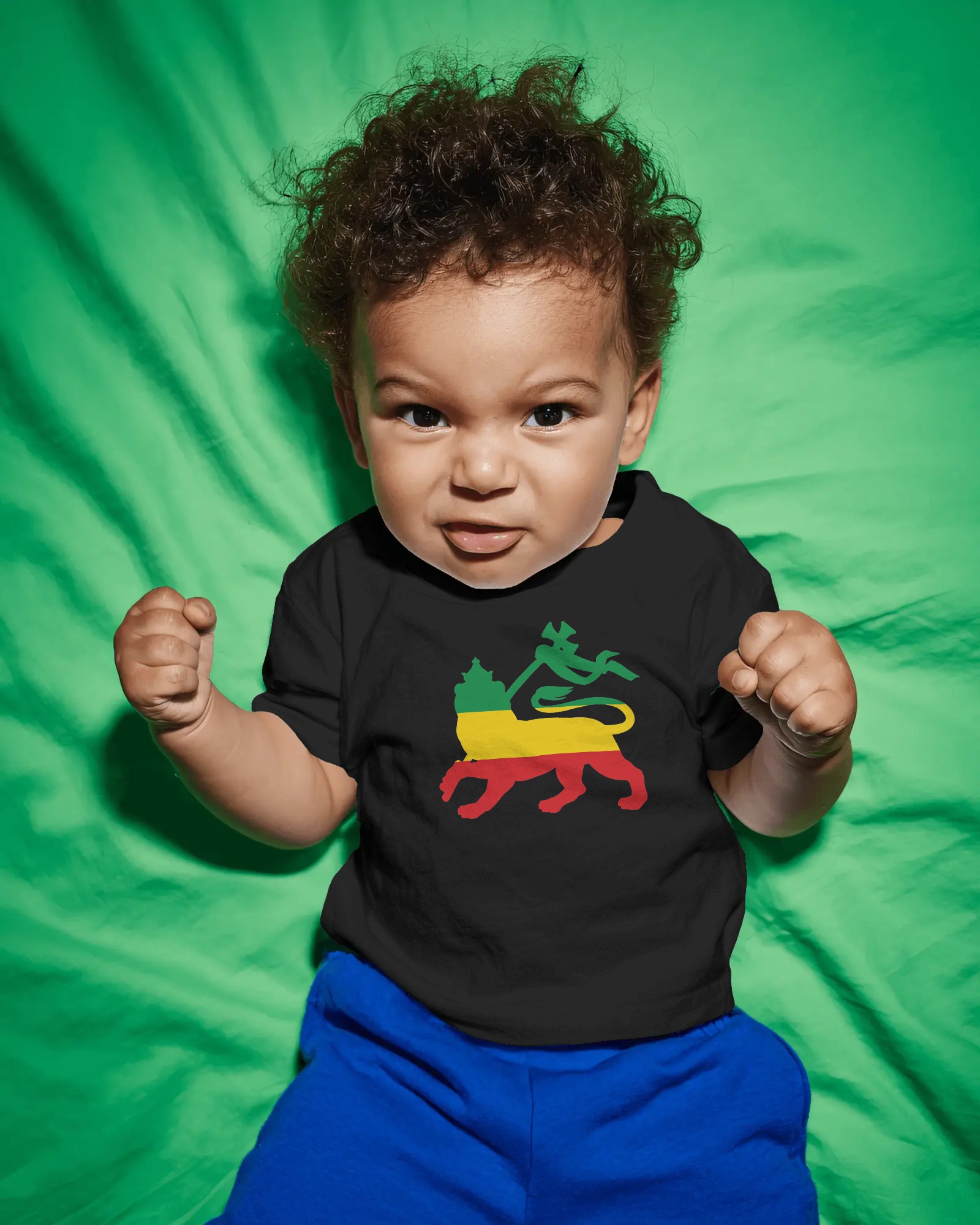 Conquering Lion Baby T-shirt Black