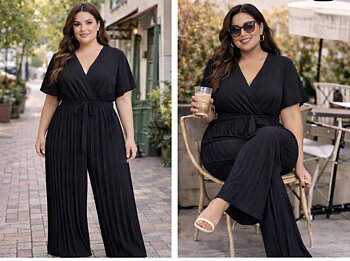 Byxdress med knytband, svart 