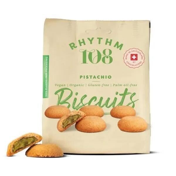 vegansk ekologisk biscotti med pistage 135g rhythm 108