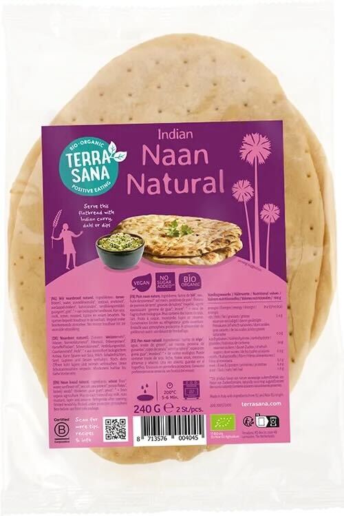 ekologiskt vegansk naanbröd terrasana 240g