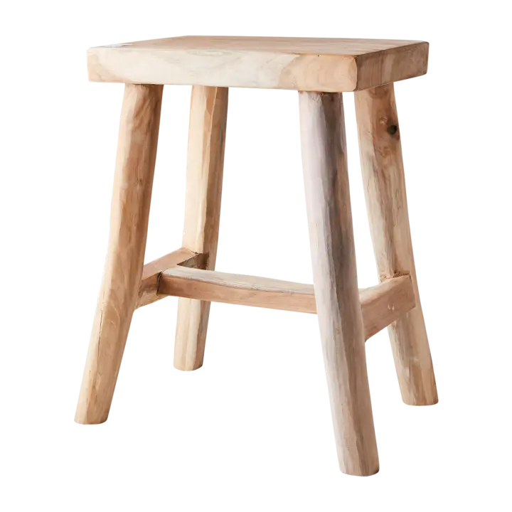Träpall i teakrot – höjd 45 cm