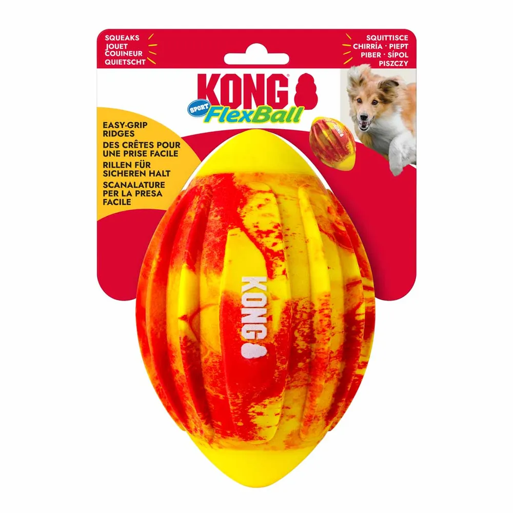 Kong Flexball Sportfootball M 18x14,5x14,5cm - 3