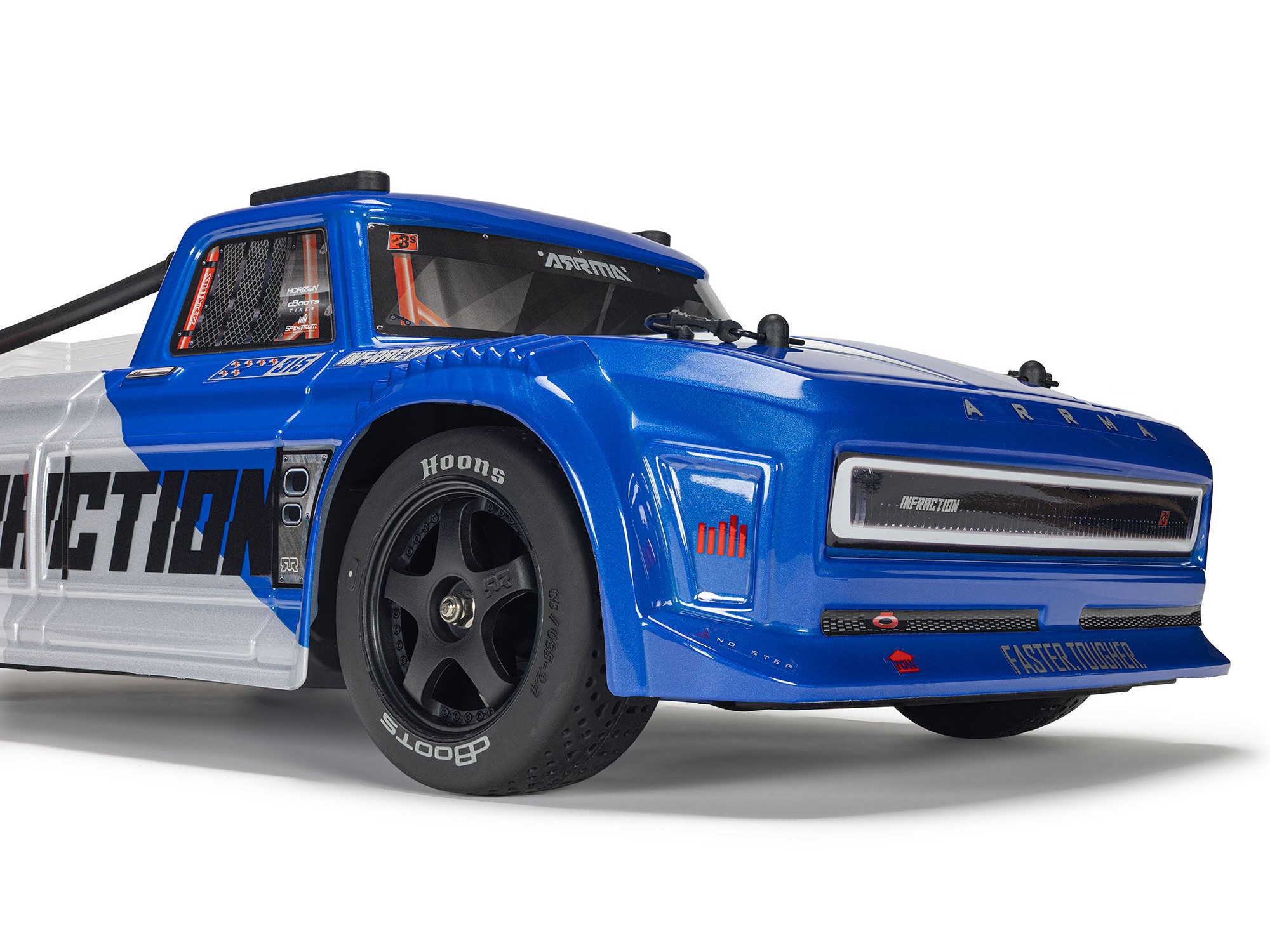 Arrma 1/8 INFRACTION 223S DSC 4X4 RTR Brushless All-Road Street Bash Truck, Blue/Red - 16