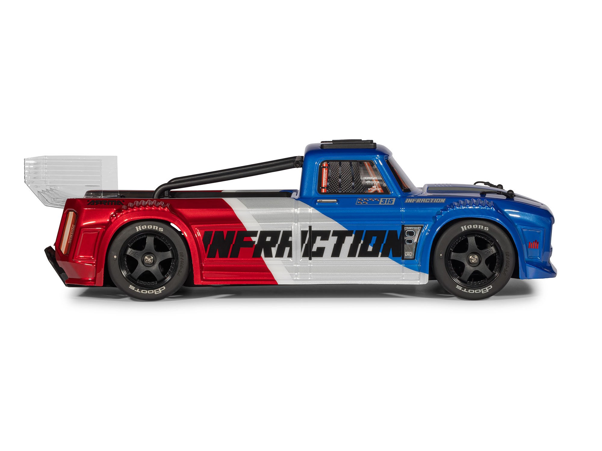 Arrma 1/8 INFRACTION 223S DSC 4X4 RTR Brushless All-Road Street Bash Truck, Blue/Red - 4