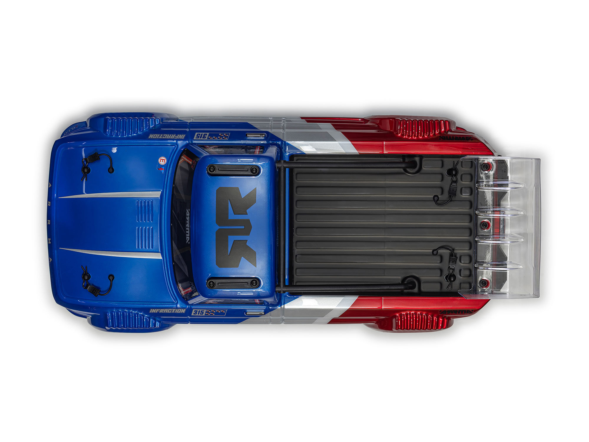Arrma 1/8 INFRACTION 223S DSC 4X4 RTR Brushless All-Road Street Bash Truck, Blue/Red - 6