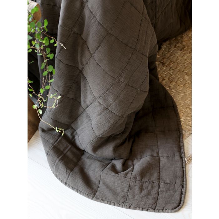Pläd/Quilt Överkast - 240x240 Mocca