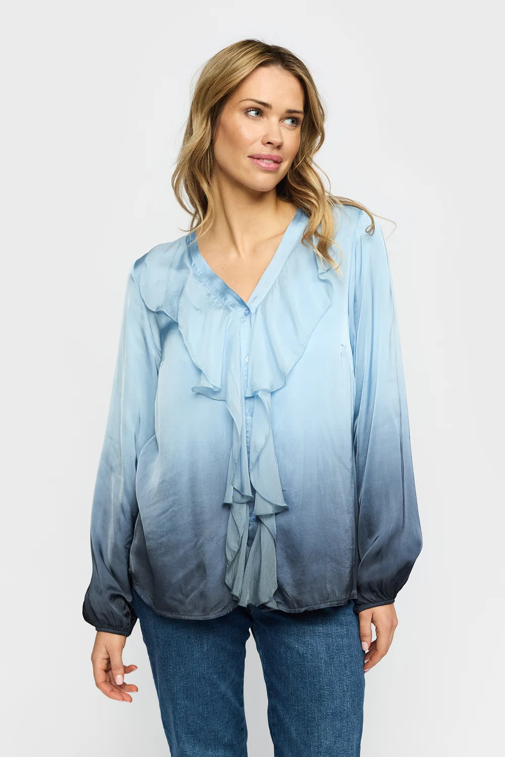 Jora Blouse - Blue - 2-Biz
