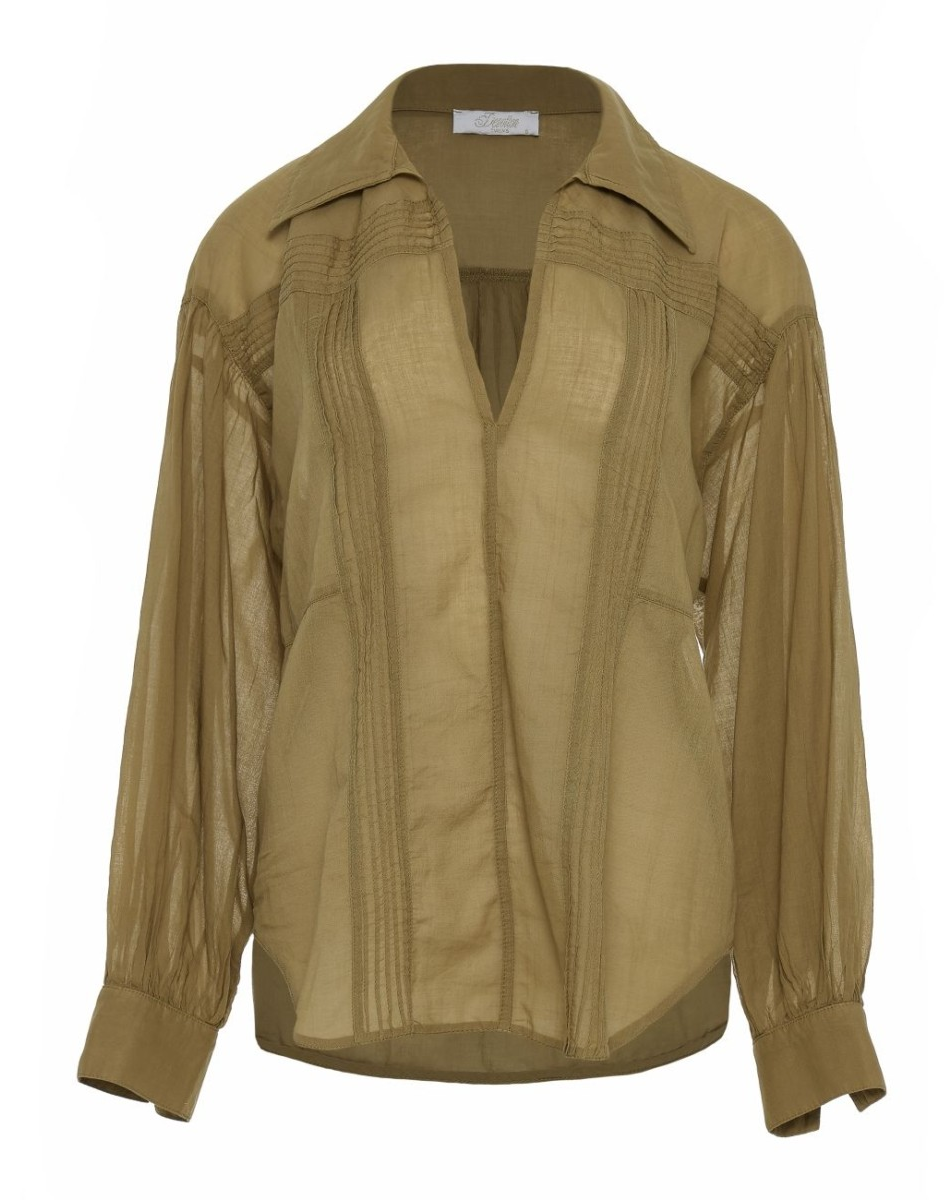 Blouse Voile - Khaki - Devotion Twins