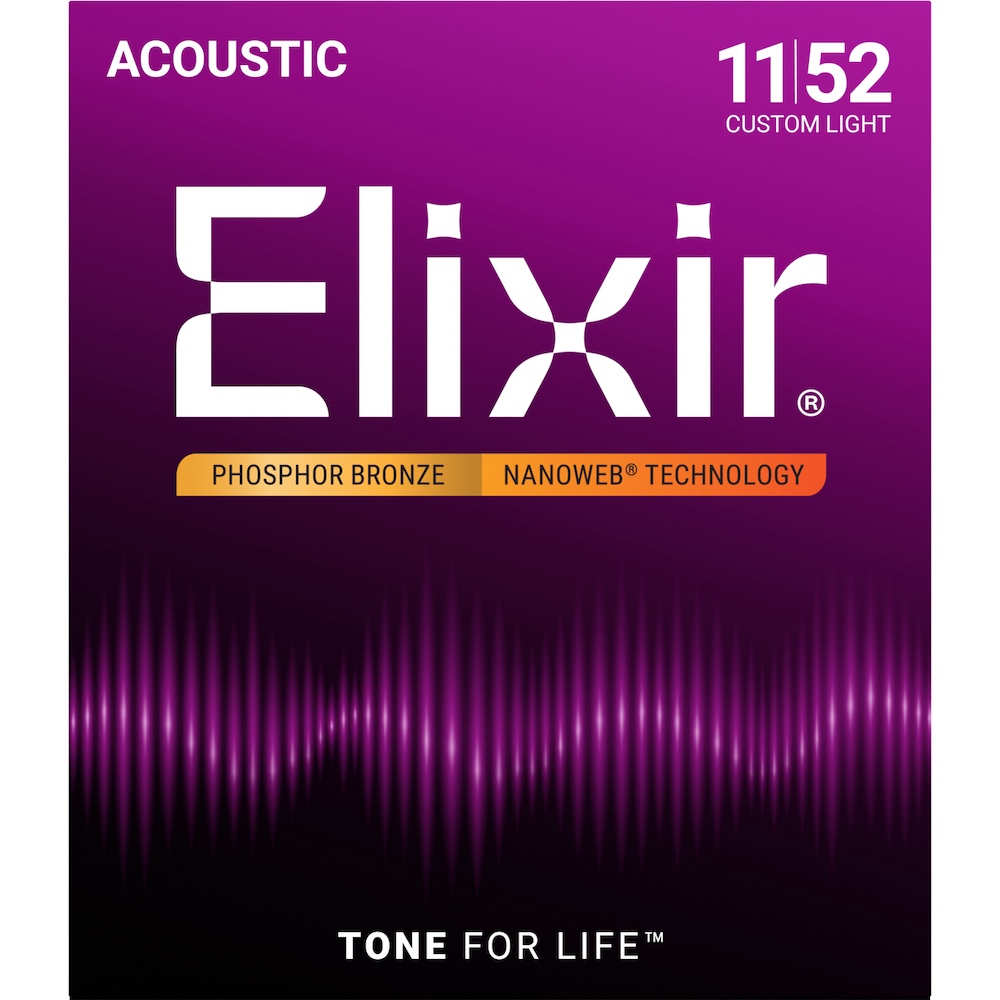 Elixir Acoustic Nanoweb Phosphor Bronze 011-052 Acoustic Guitar Strings Bulk (25-Pack) - 4