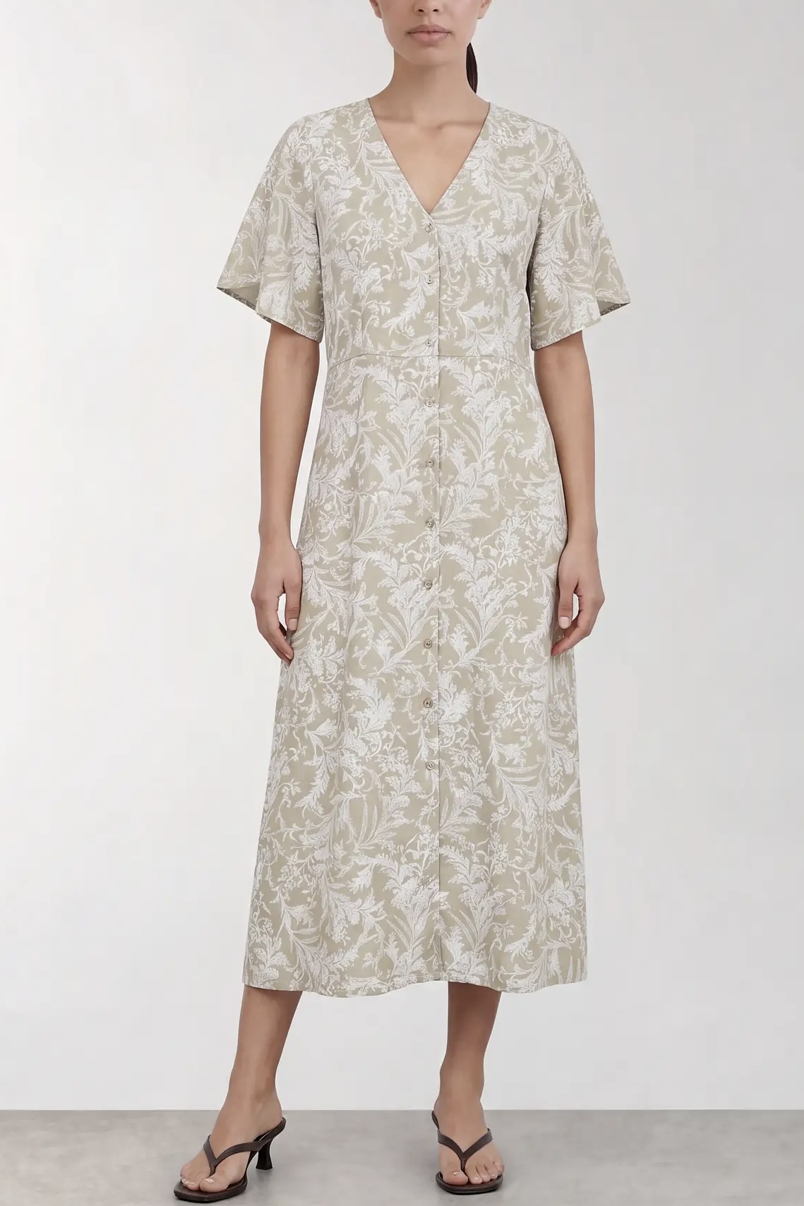Leveté Room - Runi 2 Dress Grey Green Combi