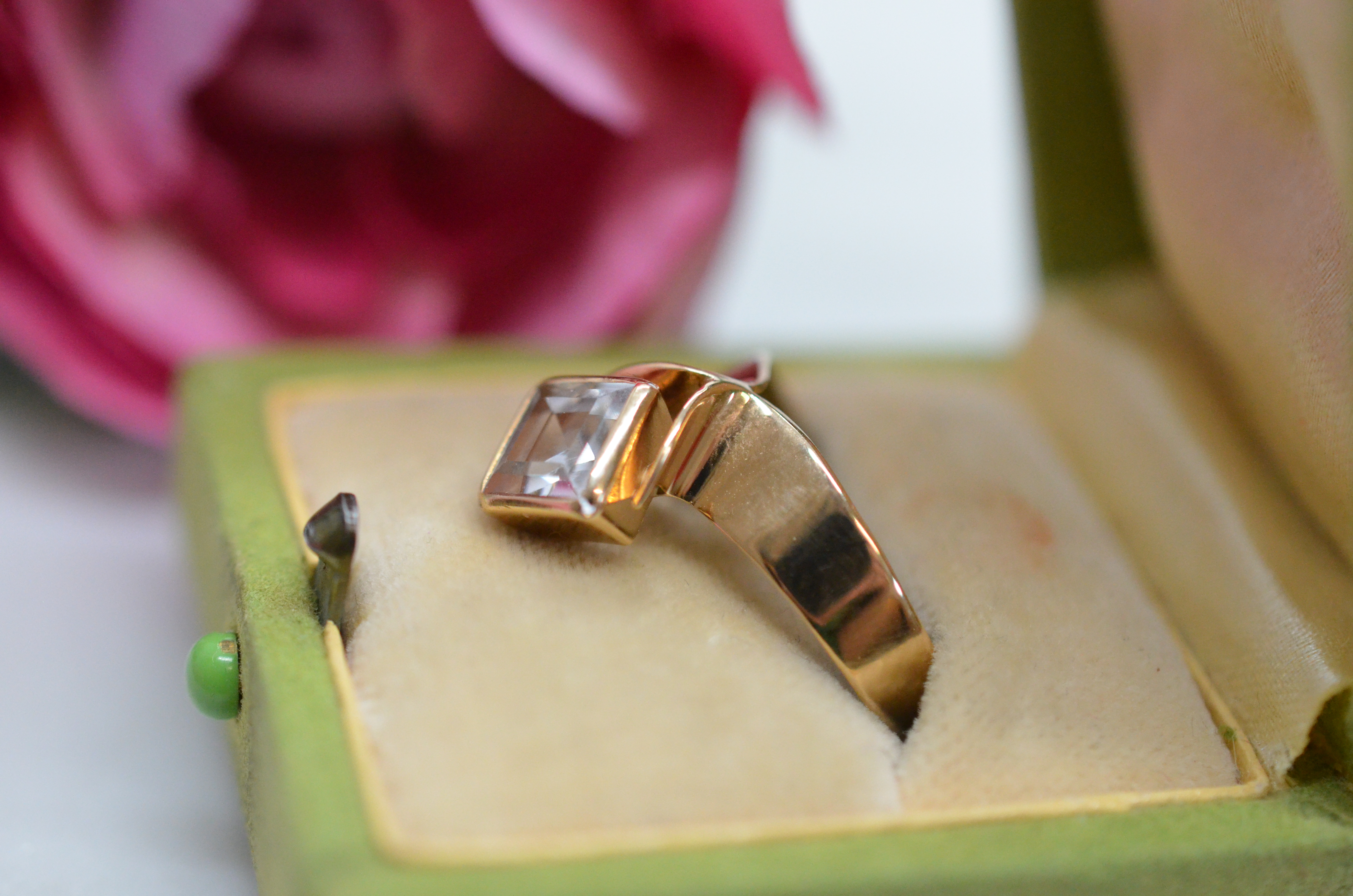 Vintage 18k ring with rock crystal, 1974 - 3