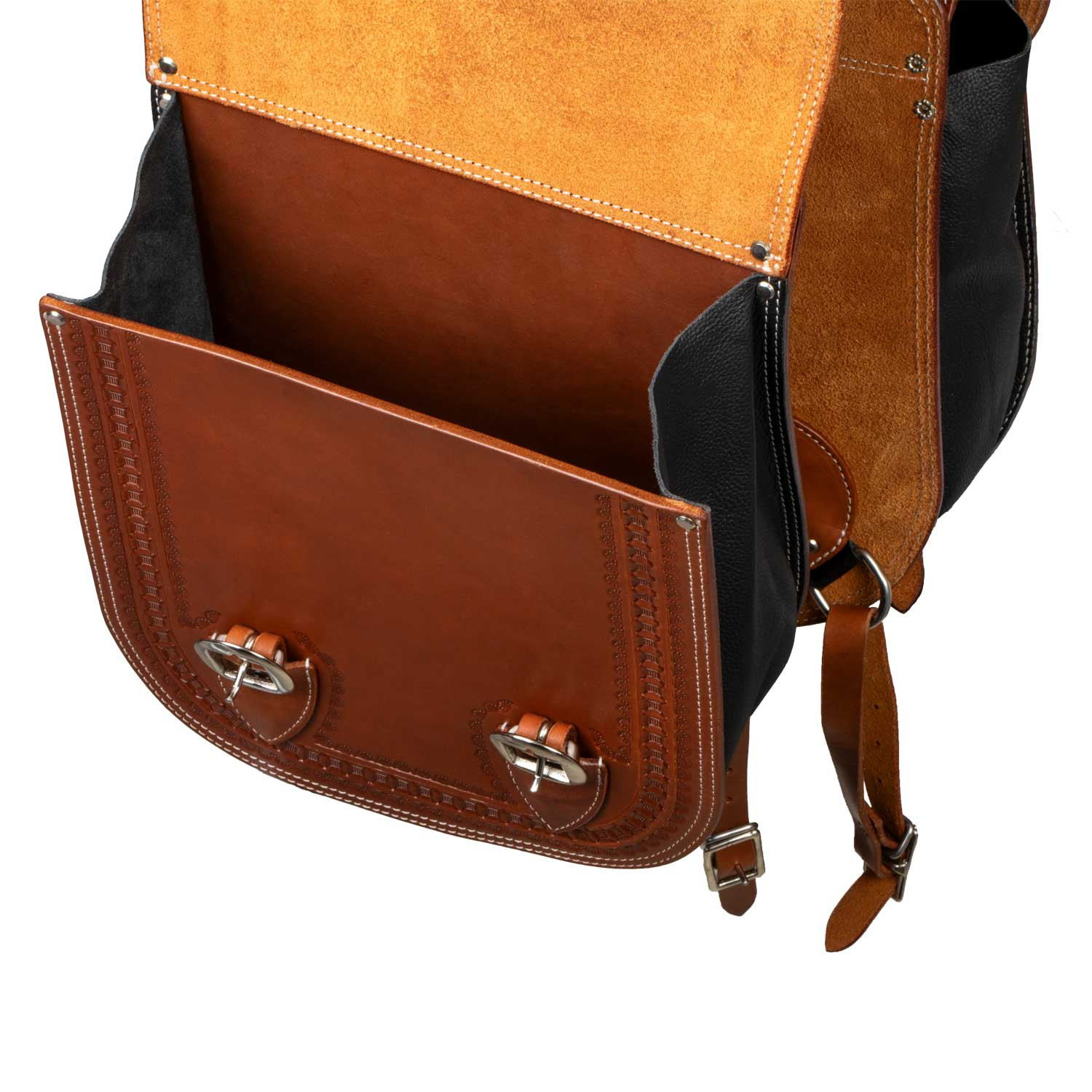 Double saddle bag Pool´s, tooled - 6