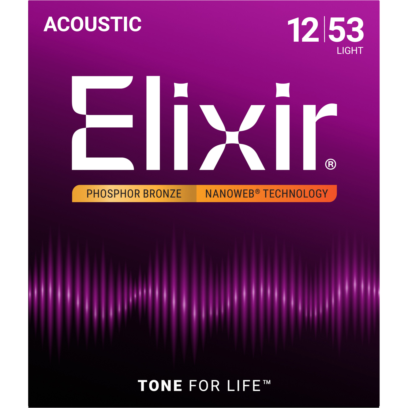 Elixir Acoustic Nanoweb Phosphor Bronze 012-053 Acoustic Guitar Strings Bulk (25-Pack) - 4