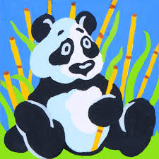 Broderi för Barn - Panda kit