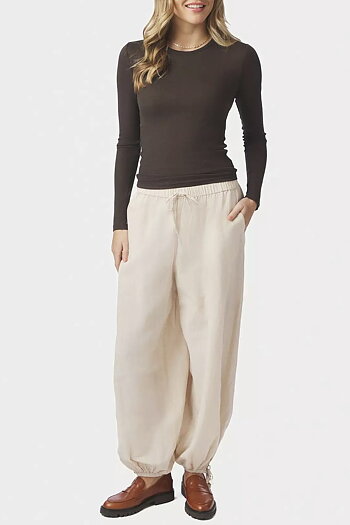 Neo Noir &nbsp;- Roxane Balloon Linen Pants Sand