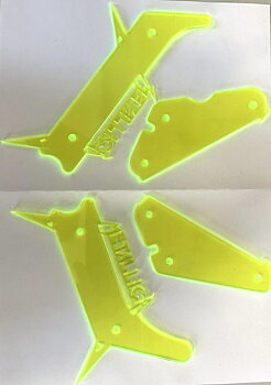 Fluorescent Green Slingshot + Inlane protectors - Metallica Stern 2013 - Used