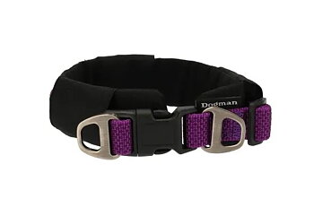 Dogman Emmi Fodrat Hundhalsband Ställbart Lila/Svart X-Small