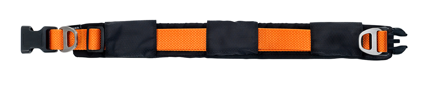 Dogman Emmi Fodrat Hundhalsband Ställbart Orange/Svart X-Small - 2