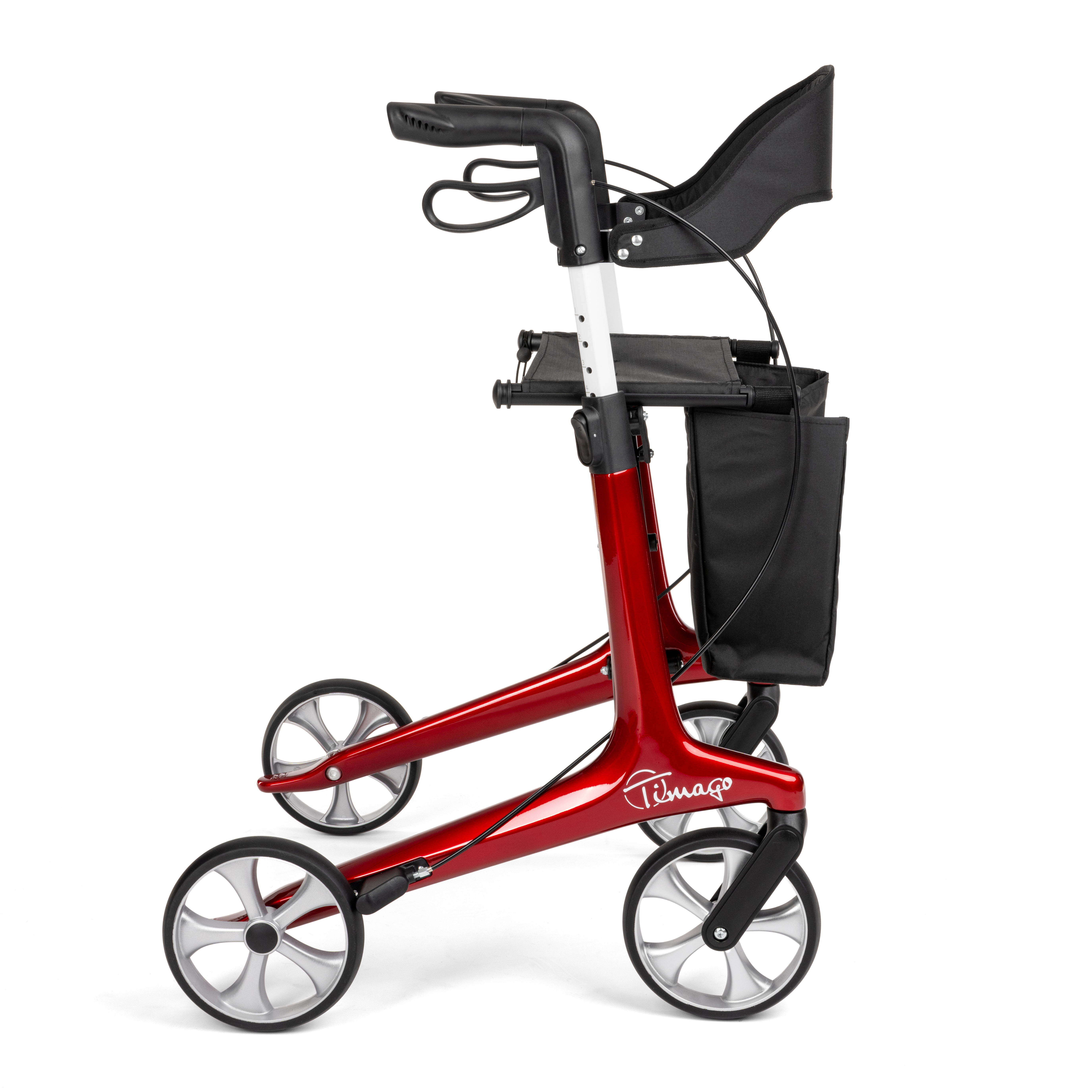 FUTURO ultralätt kolfiberrollator, röd - 6