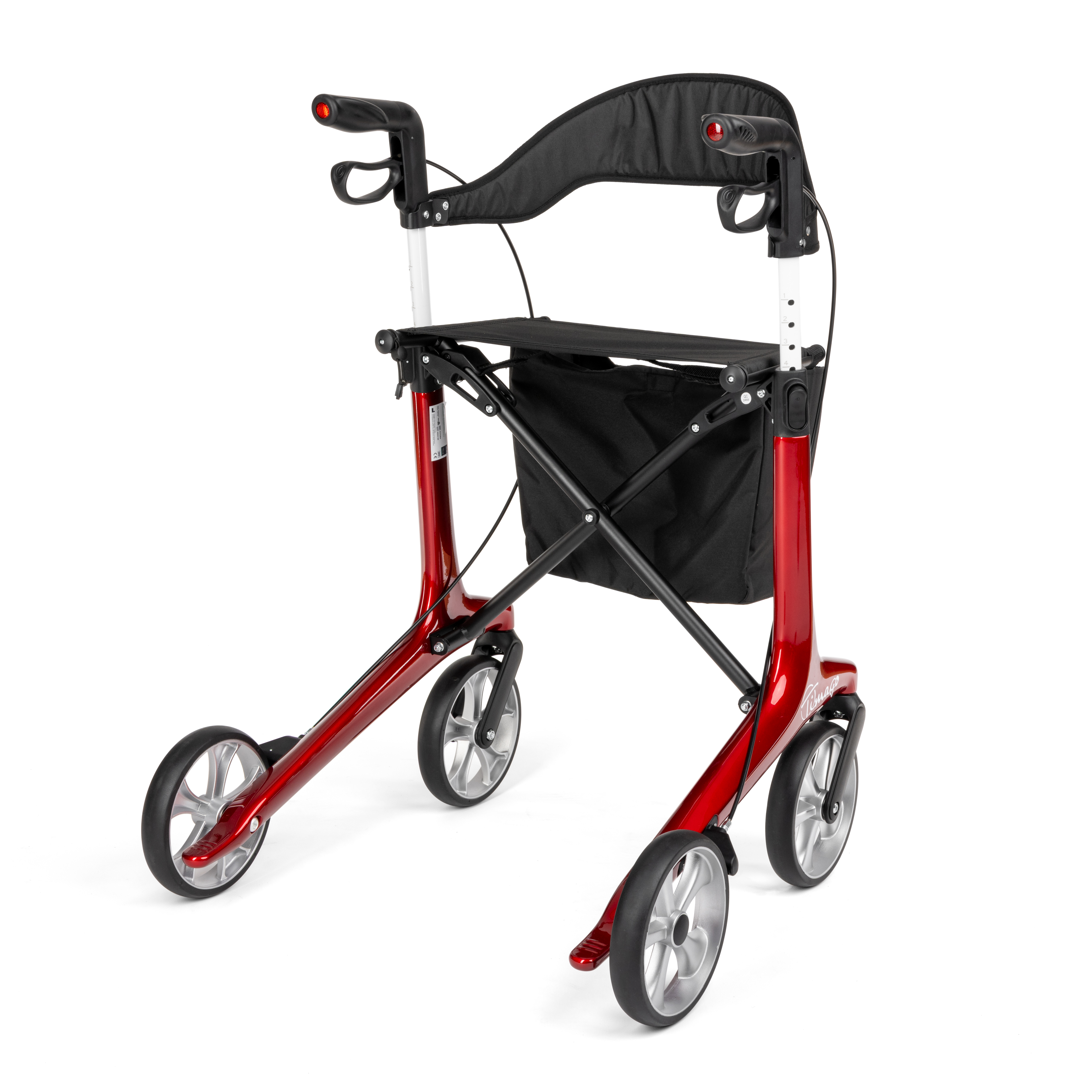 FUTURO ultralätt kolfiberrollator, röd - 7