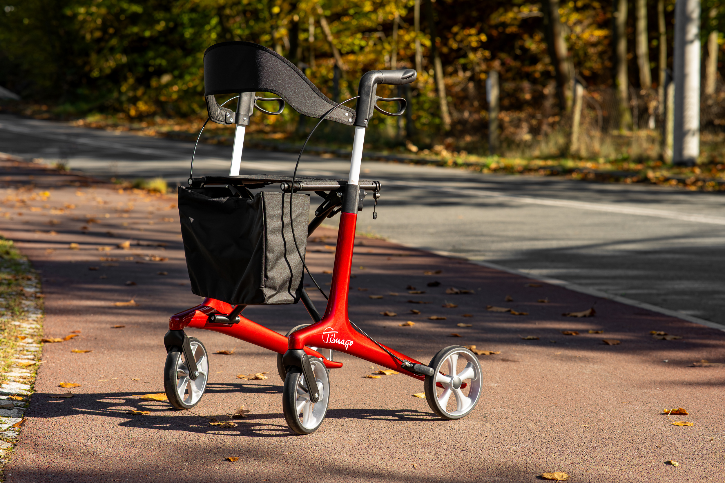 FUTURO ultralätt kolfiberrollator, röd - 2